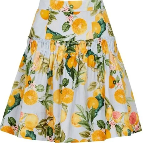 Cara Cara Cotton Citrus Print Matching Set - Skirt (6) and Top (M) - Picture 2 of 7